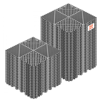 Πατάκια Αποστράγγισης VEVOR με Αλληλοσύνδεση, 310 x 310 mm, Πλακάκια Δαπέδου Γκαράζ με Αρθρωτά Πλακάκια Δαπέδου Αποστράγγισης PP, Αυτοαποστραγγιζόμενα, Εύκολη Εγκατάσταση, για Μπάνιο, Κουζίνα, Πισίνα & Εξωτερικούς Χώρους, Γκρι, Συσκευασία των 50 τεμαχίων