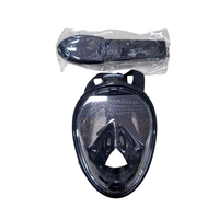 Μάσκα θαλάσσης Full Face με αναπνευστήρα - F-201 - 117405 - Black