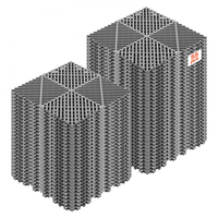 Πατάκια Αποχέτευσης VEVOR Interlocking, 310x310 mm, Πλακάκια Δαπέδου Γκαράζ, Αντιολισθητικό Πατάκι Ντους από Πλακάκια Αποχέτευσης PP, Αυτοαποστραγγιζόμενο, Εύκολη Εγκατάσταση, για Μπάνιο, Κουζίνα, Πισίνα & Εξωτερικούς Χώρους, Γκρι, Συσκευασία των 55 τεμαχίων