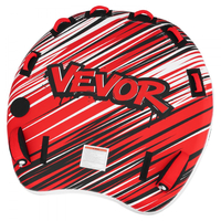 Ρυμουλκούμενος σωλήνας VEVOR για βαρκάδα, Φουσκωτοί σωλήνες σκάφους και ρυμουλκούμενα για 3 αναβάτες, Χωρητικότητα 231 kg Ρυμουλκούμενος σωλήνας για έλξη σκάφους για θαλάσσια σπορ - με πτερύγια, πλήρες νάιλον κάλυμμα, επενδυμένες λαβές και βαλβίδα ασφαλείας