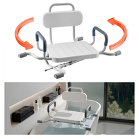 Περιστρεφόμενη καρέκλα ντους VEVOR με μπράτσα και πλάτη, βαρέως τύπου κάθισμα πάγκου 100 kg για εσωτερική τοποθέτηση σε καμπίνα ντους και μπανιέρα, κάθισμα μπανιέρας μπάνιου για ενήλικες, ηλικιωμένους, άτομα με αναπηρία, ηλικιωμένους και άτομα με αναπηρία