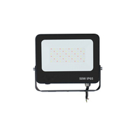 ΠΡΟΒΟΛΕΑΣ LED 50W SMD RGBW 100-265V IP66 ΜΑΥΡΟΣ PLUS