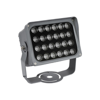 GLOBOSTAR® FLOODXENA 90131 Προβολέας Σποτ Wall Washer LED 24W 2040lm 10° AC 220-240V Αδιάβροχο IP65 Μπλε - Bridgelux SMD Chip - Γκρι Ανθρακί - Μ18 x Π13.5 x Υ18cm - 3 Χρόνια Εγγύηση