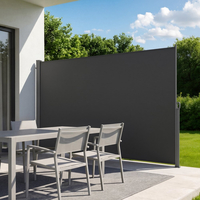 Πτυσσόμενη πλαϊνή τέντα VEVOR, 180 x 300 cm πτυσσόμενη πλαϊνή τέντα βεράντας με ύφασμα πολυεστέρα 180 g/m², αδιάβροχη τέντα προστασίας προσωπικών δεδομένων εξωτερικού χώρου για κήπο, μπαλκόνι, πισίνες, βεράντα, γκρι