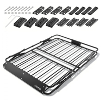 Καλάθι Αποσκευών VEVOR Roof Rack, 1168 x 914 x 102 mm, Βαρέως Τύπου Καλάθι Μεταφοράς Οροφής με Πτυσσόμενο Σχεδιασμό, Χωρητικότητα 90,72 kg, Βάση Αποσκευών Αυτοκινήτου με Εύκολη Εγκατάσταση σε Όλες τις Καιρικές Συνθήκες, Universal για Φορτηγό SUV