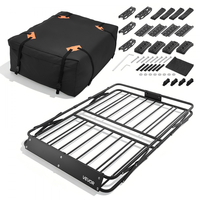 Καλάθι Αποσκευών VEVOR Roof Rack, 1295 x 914 x 102 mm, Βαρέως Τύπου Καλάθι Μεταφοράς Οροφής με Πτυσσόμενο Σχεδιασμό, Χωρητικότητα 90,72 kg, Βάση Αποσκευών Αυτοκινήτου με Εύκολη Εγκατάσταση σε Όλες τις Καιρικές Συνθήκες, Universal για Φορτηγό SUV
