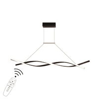 LED7 Κρεμαστό LED Φωτιστικό Twist 80W 4800lm 100cm CCT με Remote Μαύρο