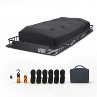 Καλάθι Αποσκευών VEVOR Roof Rack, 2286 x 1270 x 152 mm, Βαρέως Τύπου Καλάθι Μεταφοράς Οροφής με Αδιάβροχη Τσάντα Οροφής, Ιμάντες Καστάνιας, Χωρητικότητα 113,4 kg, Θήκη Αποσκευών Αυτοκινήτου για Παντός Καιρού, για Φορτηγό SUV