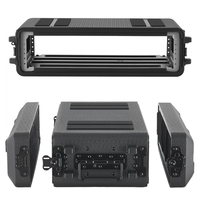 Θήκη Rack VEVOR 2U, βάθος 260 mm, ρηχή θήκη Flight Case με θήκες μικροφώνου, κατασκευή από πολυαιθυλένιο, εσοχές περιστρεφόμενες ασφάλειες, εύκολη εγκατάσταση, για ενισχυτή, ήχο, μίκτη DJ