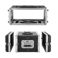 Θήκη rack VEVOR 4U, βάθος 310 mm, ρηχή καμπίνα rack διακομιστή με κατασκευή ABS, ανθεκτικά εντοιχισμένα περιστρεφόμενα μάνδαλα, αποσπώμενο μπροστινό και πίσω κάλυμμα, εύκολη εγκατάσταση, για ενισχυτή, ήχο, μίκτη DJ
