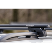 MENABO ΜΠΑΡΕΣ ΟΡΟΦΗΣ ΑΛΟΥΜΙΝΙΟΥ SHERMAN XL BLACK 135 cm ΣΕ ΜΑΥΡΟ ΧΡΩΜΑ ΓΙΑ Lexus GX (J120) 5 doors 2002>2009 ΜΕ RAISED RAILS (Παράλληλες Μπάρες με Κενό) - 2 ΤΕΜ. (12290/MB)