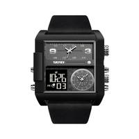 Ψηφιακό/αναλογικό ρολόι χειρός - Skmei - 2020 - Black/Black