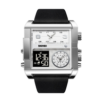 Ψηφιακό/αναλογικό ρολόι χειρός - Skmei - 2020 - Silver/Black