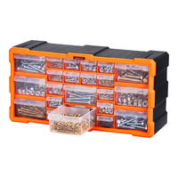 Οργανωτής Αποθήκευσης VEVOR με 22 Συρτάρια, Πλαστικό, Ντουλάπι Αποθήκευσης Συρταριών για Οργάνωση Γκαράζ, Στοιβαζόμενος Οργανωτής Μικρών Εξαρτημάτων, Επιτοίχια Εργαλειοθήκη, για Εξαρτήματα, Χάντρες, Βίδες, Χειροτεχνίες, Τούβλα Οικοδόμησης