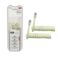 Καλώδιο γραμμής τηλεφώνου σπιράλ - 4P4C - 4m - 097060 - Beige