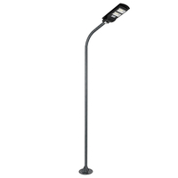 GLOBOSTAR® URBANO-280 GLB-000-0009 Μεταλλικός Γαλβανισμένος Στύλος Φωτισμού για Φωτοβολταϊκό Φωτιστικό Δρόμου Εξωτερικού Χώρου - RAL 7016 Γκρι Ανθρακί - Μ84 x Π25 x Υ280cm