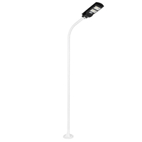 GLOBOSTAR® URBANO-280 GLB-000-0010 Μεταλλικός Γαλβανισμένος Στύλος Φωτισμού για Φωτοβολταϊκό Φωτιστικό Δρόμου Εξωτερικού Χώρου - RAL 9016 Λευκό Ματ - Μ84 x Π25 x Υ280cm