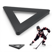 Πασαδόρος VEVOR Triangle Hockey, Βαρέως τύπου ριμπάουντερ πολλαπλών γωνιών, Βοήθημα πάσας χόκεϊ, Εκπαιδευτής χειρισμού πάσας και μπαστουνιού, Φορητός εξοπλισμός εκτός και εντός πάγου, Βοηθά στη βελτίωση του ελέγχου του puck και των σουτ