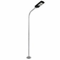 GLOBOSTAR® URBANO-280 GLB-000-0007 Μεταλλικός Γαλβανισμένος Στύλος Φωτισμού για Φωτοβολταϊκό Φωτιστικό Δρόμου Εξωτερικού Χώρου - Ασημί Γαλβανιζέ - Μ84 x Π25 x Υ280cm