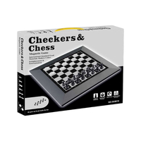Επιτραπέζιο παιχνίδι 2in1 μαγνητικό - Σκάκι & Checkers - QX8618 - 232550