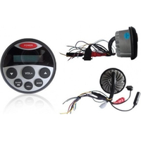 MP3 PLAYER 89MM - 12V - 4X25W ΜΕ ΡΑΔΙΟΦΩΝΟ/USB/BLUETOOTH ΑΔΙΑΒΡΟΧΟ ΣΤΡΟΓΓΥΛΟ ΜΑΥΡΟ