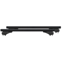 MENABO ΜΠΑΡΕΣ ΑΛΟΥΜΙΝΙΟΥ SONIC BLACK 120 cm ΣΕ ΜΑΥΡΟ ΧΡΩΜΑ ΓΙΑ Suzuki Swace 5 doors 2020> ΜΕ FLUSH ή RAISED RAILS - 2 ΤΕΜ. (14680/MB)