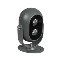 GLOBOSTAR® FLOODIS GLB-103-0031 Προβολέας Σποτ Wall Washer LED 4W 360lm 24° AC 220-240V Αδιάβροχο IP65 Θερμό Λευκό 2700K - Sanan SMD Chip - Γκρι Ανθρακί Ματ - Μ7 x Π5 x Υ11cm - 3 Χρόνια Εγγύηση