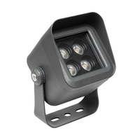 GLOBOSTAR® FLOODVIRA GLB-103-0032 Προβολέας Σποτ Wall Washer LED 8W 720lm 24° AC 220-240V Αδιάβροχο IP65 Θερμό Λευκό 2700K - Sanan SMD Chip - Γκρι Ανθρακί Ματ - Μ11 x Π9 x Υ15cm - 3 Χρόνια Εγγύηση