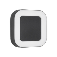 GLOBOSTAR® LINEART GLB-103-0039 Φωτιστικό Τοίχου / Απλίκα LED 18W 1620lm 120° AC 220-240V Αδιάβροχο IP65 Θερμό Λευκό 2700K - Sanan SMD Chip - Μαύρο Ματ - Μ20 x Π4.5 x Υ20cm - 3 Χρόνια Εγγύηση