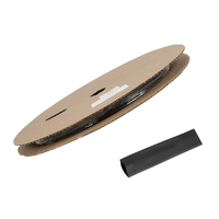 GLOBOSTAR® SHRINKTUBE 79820 Θερμοσυστελλόμενο Μακαρόνι Στεγανοποίησης για Neon Flex LED Αδιάβροχο IP65 - Μαύρο Ματ - Μ100 x Π1.4 x Υ1.4cm/Π1 x Υ1cm