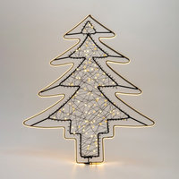 ΦΩΤΙΖΟΜΕΝΟ ΔΕΝΤΡΟ 37x45cm, 100 MINI LED, ΜΕΤΑΣΧΗΜΑΤΙΣΤΗ, ΜΑΥΡΟΣ ΜΕΤΑΛΛΙΚΟΣ ΣKEΛETOΣ, ΜΑΥΡΟ ΧΑΛΚΙΝΟ ΚΑΛΩΔΙΟ, ΘΕΡΜΟ ΛΕΥΚΟ LED, ΘΕΡΜΗ ΛΕΥΚΗ COB ΤΑΙΝΙΑ LED 2m, ΠΡΟΕΚΤΑΣΗ ΠΑΡΟΧΗΣ 3m, IP44