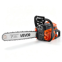 Αλυσοπρίονο Βενζίνης VEVOR 508 mm 62CC 2.7kW 2-χρονος κινητήρας, για κοπή ξύλου, κλάδεμα δέντρων και καθαρισμό γης, τσοκ με συγχρονισμένο γκάζι, ηλεκτρικό αλυσοπρίονο με αντιολισθητική λαβή και διπλά ρεζερβουάρ