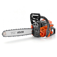 Αλυσοπρίονο Βενζίνης VEVOR 457,2 mm 52CC 2kW 2-χρονος κινητήρας, για κοπή ξύλου, κλάδεμα δέντρων και καθαρισμό γης, τσοκ με συγχρονισμένο γκάζι, ηλεκτρικό αλυσοπρίονο με αντιολισθητική λαβή και διπλά ρεζερβουάρ