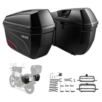 Πλαϊνή βαλίτσα μοτοσικλέτας VEVOR 46L (23L*2) Universal θήκη σέλας μοτοσικλέτας από ABS, αδιάβροχες αποσπώμενες αριστερές & δεξιές πλαϊνές βαλίτσες μοτοσικλέτας με κλειδαριά ασφαλείας για αποθήκευση αποσκευών - Σετ 2 τεμαχίων