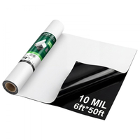 VEVOR Πλαστικό Φύλλο 0,25 mm 1,83 x 15,24 m Βαρέως Τύπου Ρολό Πολυαιθυλενίου, Χοντρό Πανί Βαφής, Κάλυμμα Πολυαιθυλενίου για Χώρο Έρπυσης, Φράγμα Υδάτων, Έλεγχος Ζιζανίων, Κήπος, Ασπρόμαυρο