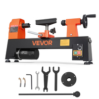Τόρνος Ξύλου VEVOR 1/3 HP 200x330 mm Μίνι Τόρνος Ξύλου Πάγκου Μεταβλητής Ταχύτητας, 150 έως 3200 Σ.Α.Λ., Ξυλουργική Μηχανή με Στήριγμα Εργαλείου, Κλειδιά, Πόδια, για Αρχάριους Λάτρεις του DIY Ξυλουργική, Ξυλοτορνευτική