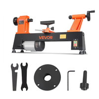 Τόρνος Ξύλου VEVOR 3/4 HP 304 x 465 mm Επιτραπέζιος Τόρνος Ξύλου 5 Ταχύτητες, 650/1100/1600/2200/3200 RPM, με Στήριγμα Εργαλείου, Κλειδί, Πρόσοψη, Βαρέως Τύπου, για Αρχάριους Επαγγελματίες Ξυλουργικής και Τορνευτήρια
