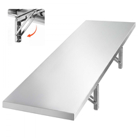 Ράφι VEVOR από ανοξείδωτο ατσάλι 305 x 1219 mm, πτυσσόμενο επιτοίχιο ράφι, βαρέως τύπου επαγγελματικά ράφια με στηρίγματα, χωρητικότητα 136 kg, εύκολο καθάρισμα για εστιατόριο, οικιακή κουζίνα, γκαράζ
