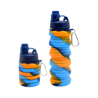 Πτυσσόμενο παγούρι σιλικόνης - 1005 - 500ml - 920045 - Blue/Yellow