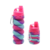 Πτυσσόμενο παγούρι σιλικόνης - 1005 - 500ml - 920045 - Fuchsia