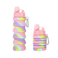Πτυσσόμενο παγούρι σιλικόνης - 1005 - 500ml - 920045 - Light Pink