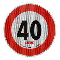 ΣΗΜΑ ΤΑΧΥΤΗΤΑΣ ΧΙΛΙΟΜΕΤΡΩΝ 40km/h ΑΥΤΟΚΟΛΛΗΤΟ 20CM ΔΙΑΜΕΤΡΟ LAMPA - 1 ΤΕΜ.