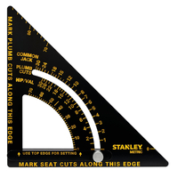 Γωνία αλουμινίου ρυθμιζόμενη 180mm
Το STANLEY Premium Ρυθμιζόμενο Εργαλείο Χάραξης Quick Square είναι κατασκευασμένο από βαρέος τύπου ανοδιωμένο αλουμίνιο για μακροχρόνια αντοχή. Οι ανάγλυφες ενδείξεις υψηλής αντίθεσης ξεχωρίζουν πάνω στη μαύρη γωνιά, καθ