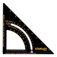 Γωνία αλουμινίου ρυθμιζόμενη 300mm
Το STANLEY Premium Ρυθμιζόμενο Εργαλείο Χάραξης Quick Square είναι κατασκευασμένο από βαρέος τύπου ανοδιωμένο αλουμίνιο για μακροχρόνια αντοχή. Οι ανάγλυφες ενδείξεις υψηλής αντίθεσης ξεχωρίζουν πάνω στη μαύρη γωνιά, καθ