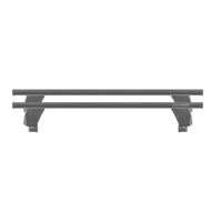 MENABO Ολοκληρωμένο Σετ Μπάρες Οροφής Αλουμινίου DELTA M 123 cm σε Μαύρο Χρώμα για Volkswagen Jetta (A4) / Bora 4 doors 1998>2005 - 2 τεμ. (10770/MB+12500/MB)