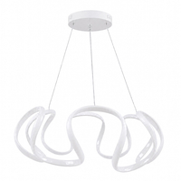 VenCore Nuvia White 7741-20032 - Μοντέρνο Κρεμαστό Φωτιστικό Οροφής LED 45W Λευκό Αλουμίνιο με Ρυθμιζόμενο CCT Λευκό - Ημέρας - Θερμό & Χειριστήριο - Φ48 x Υ18cm