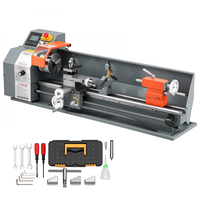 Τόρνος Μετάλλου VEVOR 220 x 762 mm 1100W Ημιαυτόματος Τόρνος Πάγκου, για Ακριβή Κατεργασία Μετάλλου, Τόρνευση, Σπειρώματα, Ηλεκτρονική Κίνηση με Βίδα, Μεταβλητή Ταχύτητα 2500 RPM Max, με Κινητήρα χωρίς Ψήκτρες