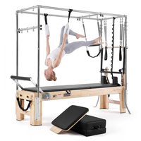 VEVOR Pilates Reformer με τραπέζι Cadillac Trapeze, μηχάνημα Pilates 2,4 m, για οικιακή χρήση και προπόνηση σε γυμναστήριο, 120 κιλά, από καουτσούκ, με πύργο, σανίδα άλματος, ελατήρια, κουτί καθίσματος, για προχωρημένους αρχάριους χρήστες