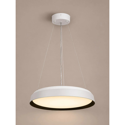kelvo® VOLA KLV-101-0590 Κρεμαστό Φωτιστικό Οροφής LED 24W 2400lm 120° AC 220-240V IP20 Ρυθμιζόμενο Λευκό CCT με Διακόπτη στο Driver 2700K/4500K/6000K Triac Dimmable - Lumileds SMD Chip & ENEC/TÜV Driver - Μαύρο Ματ & Λευκό Ματ - Μ40 x Π40 x Υ7cm - 5 Χρόνια Εγγύηση