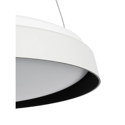 kelvo® VOLA KLV-101-0590 Κρεμαστό Φωτιστικό Οροφής LED 24W 2400lm 120° AC 220-240V IP20 Ρυθμιζόμενο Λευκό CCT με Διακόπτη στο Driver 2700K/4500K/6000K Triac Dimmable - Lumileds SMD Chip & ENEC/TÜV Driver - Μαύρο Ματ & Λευκό Ματ - Μ40 x Π40 x Υ7cm - 5 Χρόνια Εγγύηση